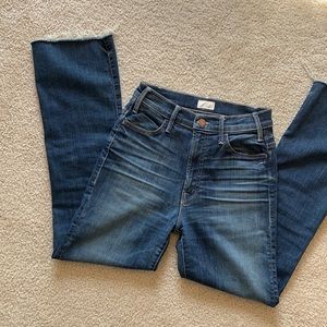MOTHER The Hustler Ankle Fray Jeans Size 26